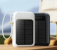 Solárna powerbanka 25000 mAh s 4 vstavanými káblami