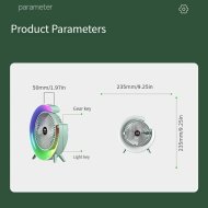 Multifunkčný prenosný ventilátor s farebným LED osvetlením