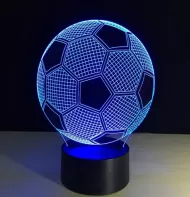 Nočná 3D LED lampa - futbalová lopta