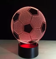 Nočná 3D LED lampa - futbalová lopta