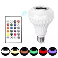 LED RGB farebná žiarovka s Bluetooth reproduktorom