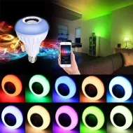 LED RGB farebná žiarovka s Bluetooth reproduktorom