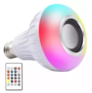 LED RGB farebná žiarovka s Bluetooth reproduktorom